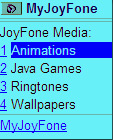 WAP JoyFone Media Screen