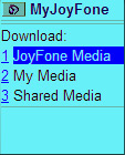 WAP Media Types Screen