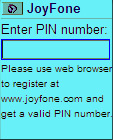 WAP Login Screen