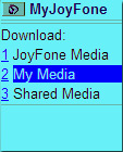 WAP Media Types Screen