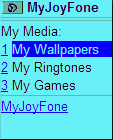 WAP My Media Screen